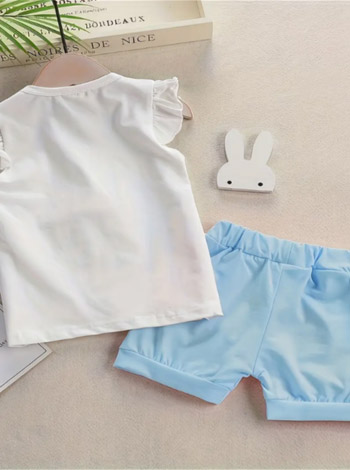 Girls Summer Cotton Two-piece Set